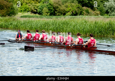 Cambridge May Bumps, St. Catherine`s College men`s eight Stock Photo